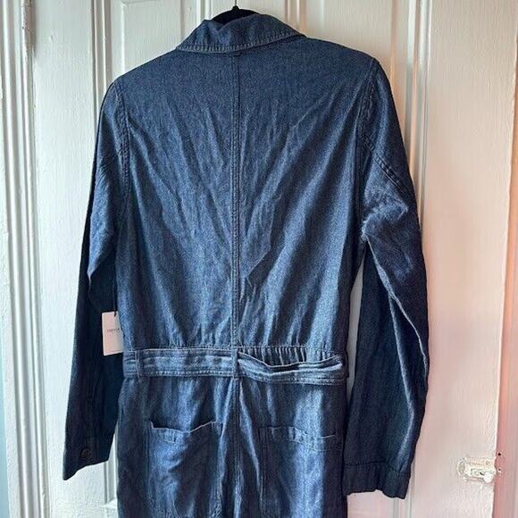 Forever 21 Overall Jumpsuit Womens Small Blue Denim Pockets Western Jeans NWT - Picture 10 of 11